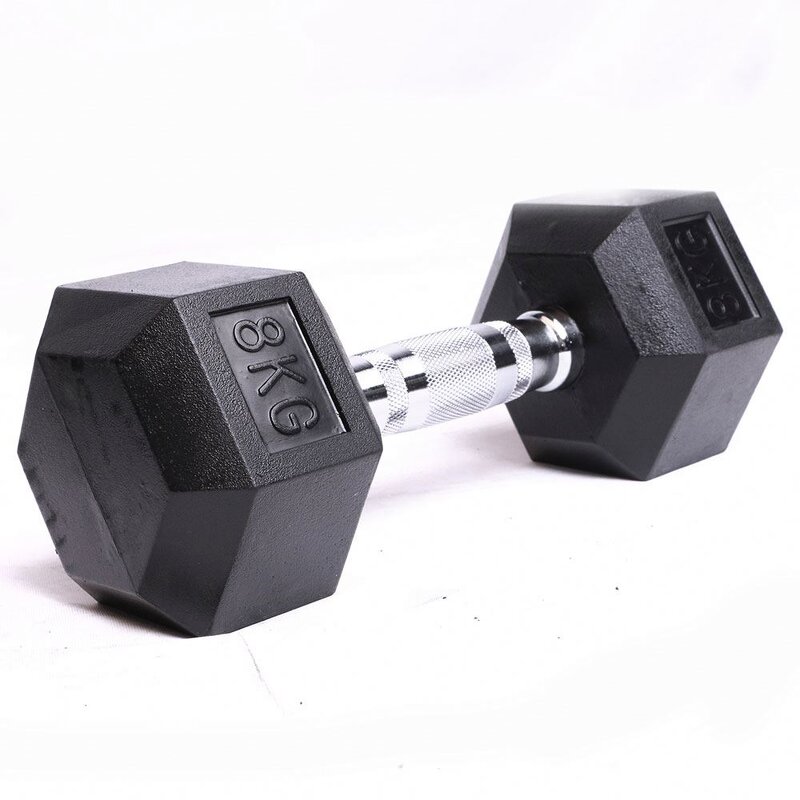 Rubber Dumbbell - Manufacturer - Hex Shape Gym Used Factory Supplied Cheap