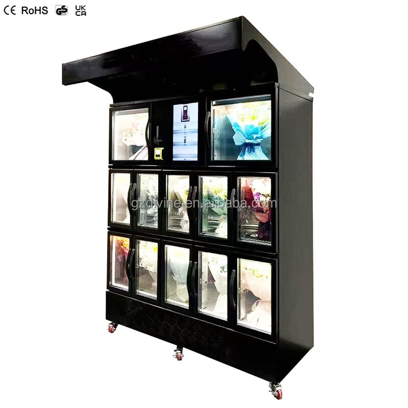 Flower Vending Machine Manufacturer - Smart Fridge with 8 Boxes Transparent Window for Fruit Vegetable Food