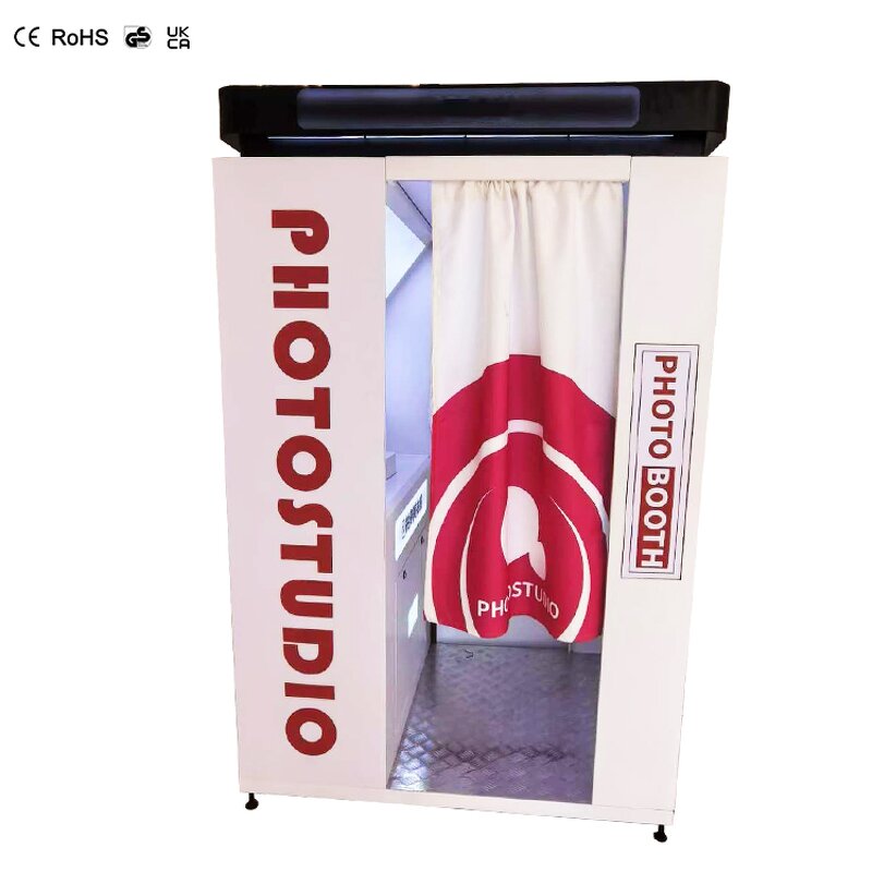 Photo Booth Kiosk Manufacturer - 2026 Self Service Instant Print with Printer Camera Coin Operate for Malls