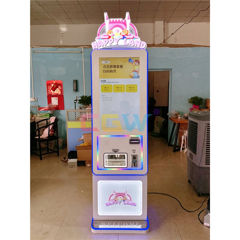 Coin Change Kiosk - Manufacturer - Cashless Bill to Token Exchange Arcade Game Center