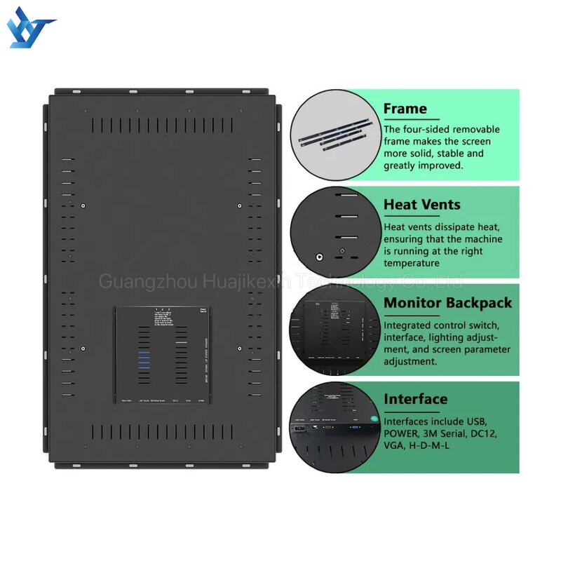 Gaming Monitor Manufacturer - HJKX 32 Inch Flat Touch Screen Open Frame 43 55 Inch High Resolution