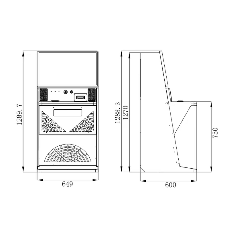 Game Cabinet Manufacturer - HJKX 27 Inch Capacitive Touch Screen Monitor for POG LOL Metal