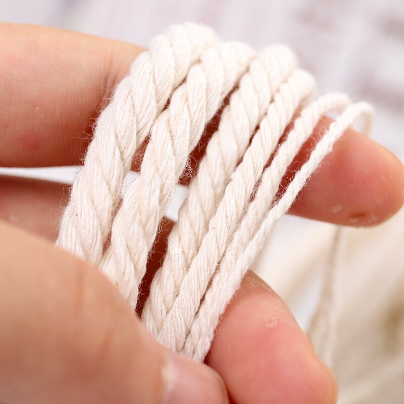 Twisted Macrame Cord - Manufacturer - 3mm-6mm Colorful Single Strand Cotton Rope