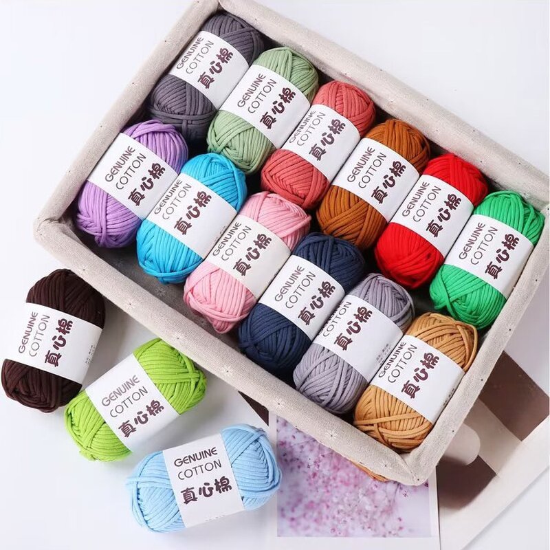T Shirt Yarn - Manufacturer - Premium Wide Roll 50g-400g Cotton Nylon Crochet DIY