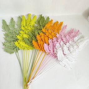 Crochet Flower Ornament - Manufacturer - 2024 Cute Knitted Spring Orchid Leaf