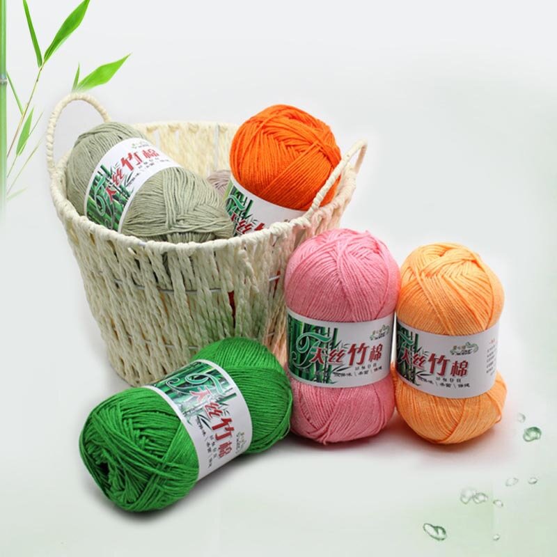 Bamboo Cotton Yarn - Manufacturer - Smooth Blended Hand Knitted Crochet DIY