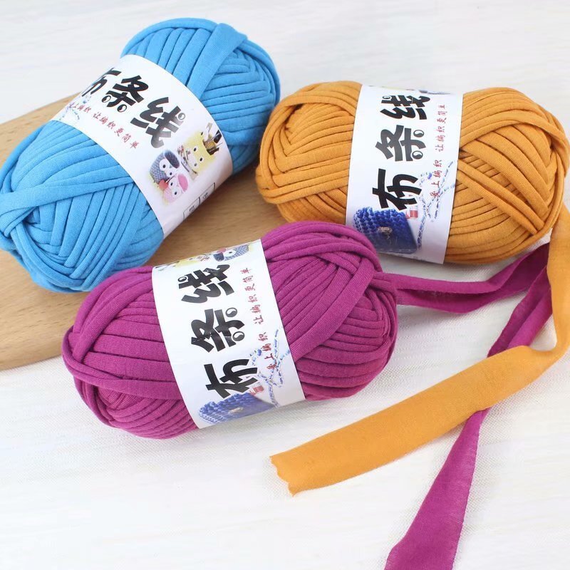Polyester T-Shirt Yarn - Manufacturer - 100% Solid Color Dyed Fancy Crochet DIY