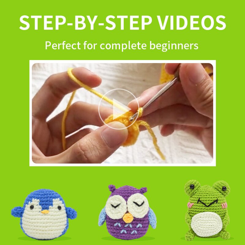 Crochet Starter Kit - Manufacturer - Beginner's Yarn DIY Knitting Adults Kids