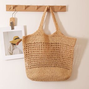 Straw Tote Bag - Manufacturer - French Style Large Capacity Hollow Beach