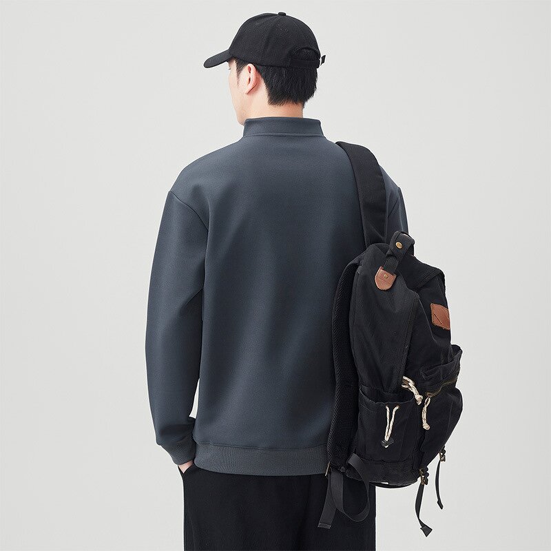 Men's Base Shirt - Manufacturer - Heavy Henry Autumn Long Sleeve Loose Solid