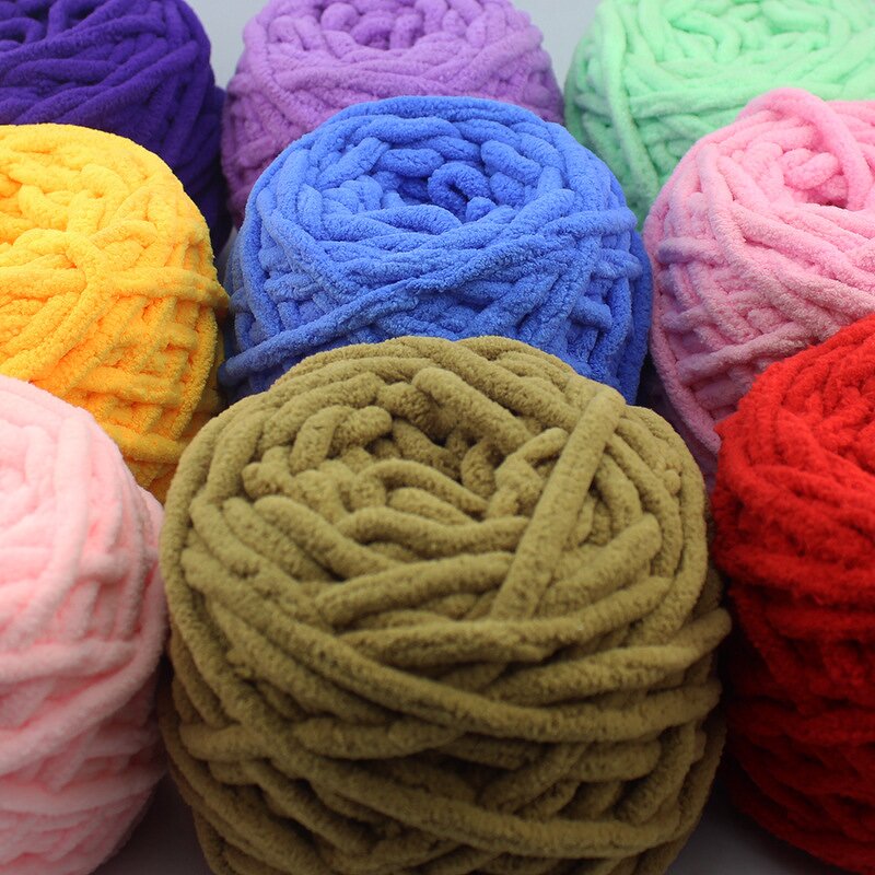 Baby Chenille Yarn - Manufacturer - 100g Wholesale Polyester Chunky Knit Crochet