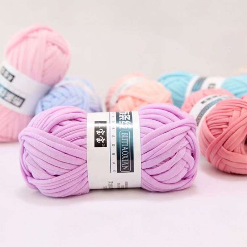 T-Shirt Yarn - Manufacturer - 100% Polyester Solid Color Fabric Crochet DIY