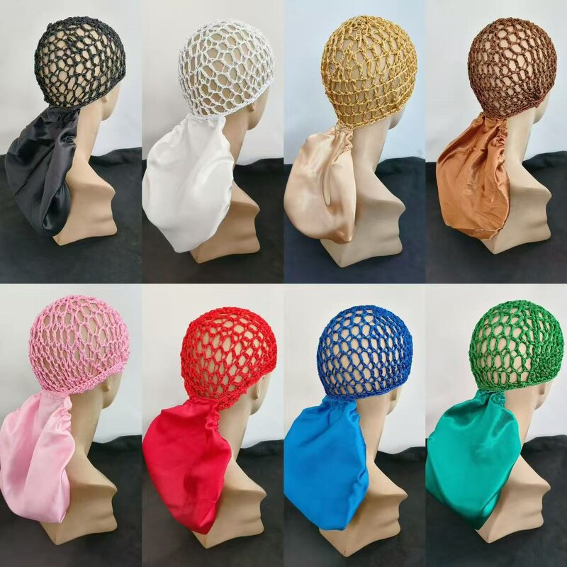 Muslim Bonnet Cap - Manufacturer - 2n1 Reversible Satin Hair Net Sleeping Cap