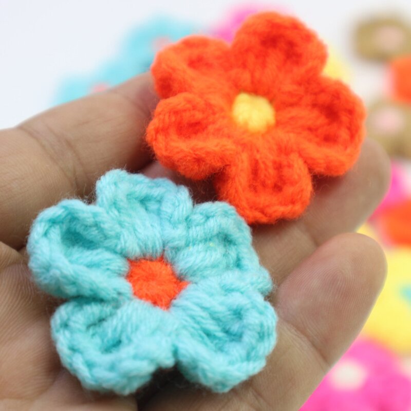 Crochet Flower Appliques - Manufacturer - Custom Handmade Sewing Bow Dress Decor