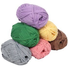 T-Shirt Yarn - Manufacturer - Thick Elastic Fabric Crochet Bag Blanket Cushion