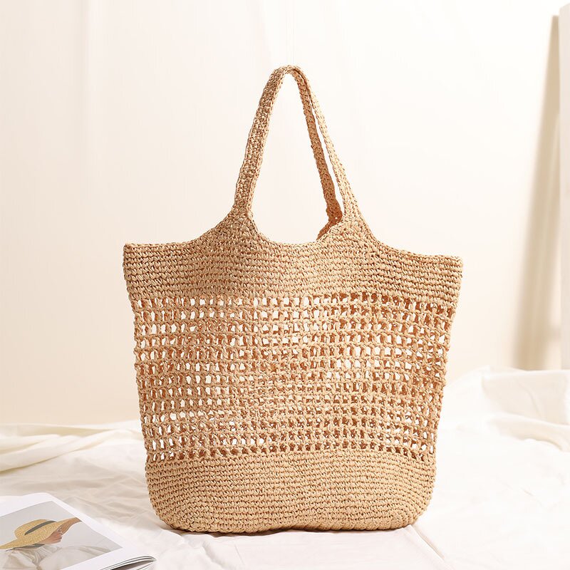 Straw Tote Bag - Manufacturer - French Style Large Capacity Hollow Beach