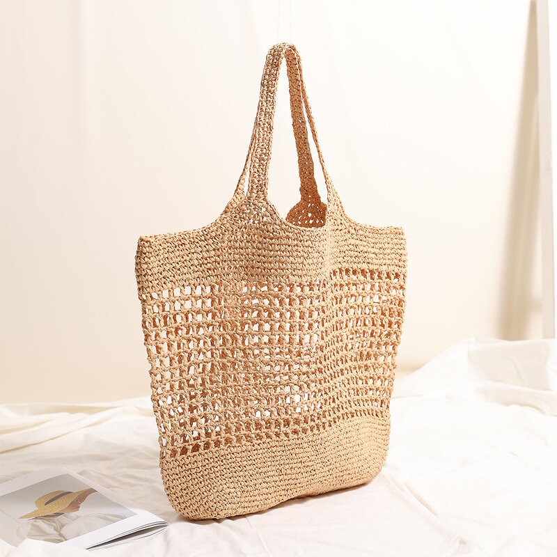 Straw Tote Bag - Manufacturer - French Style Large Capacity Hollow Beach