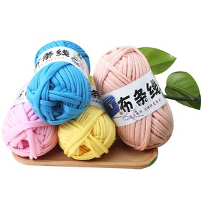 Polyester T-Shirt Yarn - Manufacturer - 100% Solid Color Dyed Fancy Crochet DIY