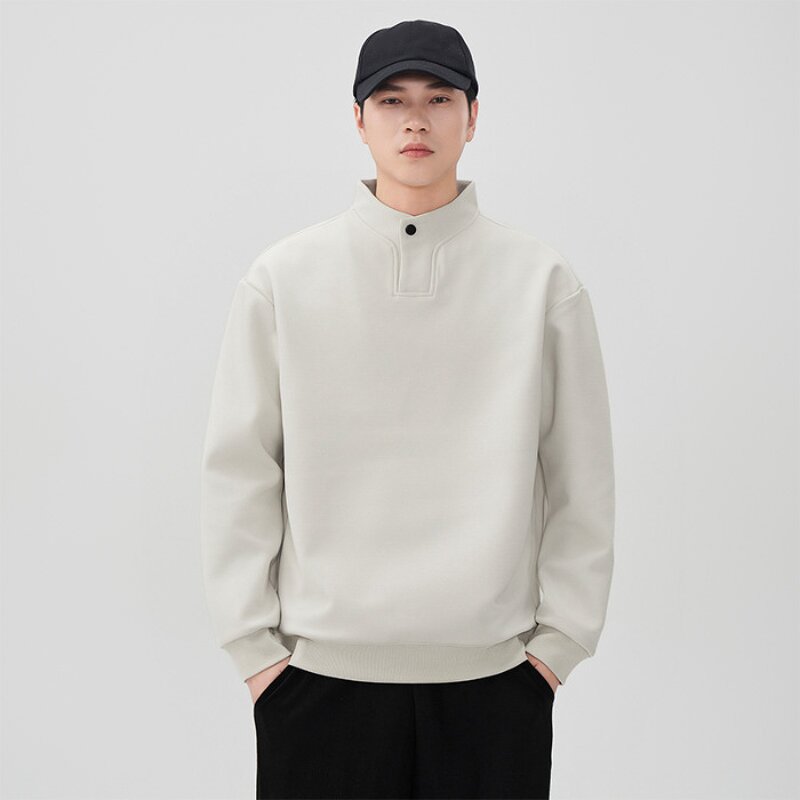 Men's Base Shirt - Manufacturer - Heavy Henry Autumn Long Sleeve Loose Solid