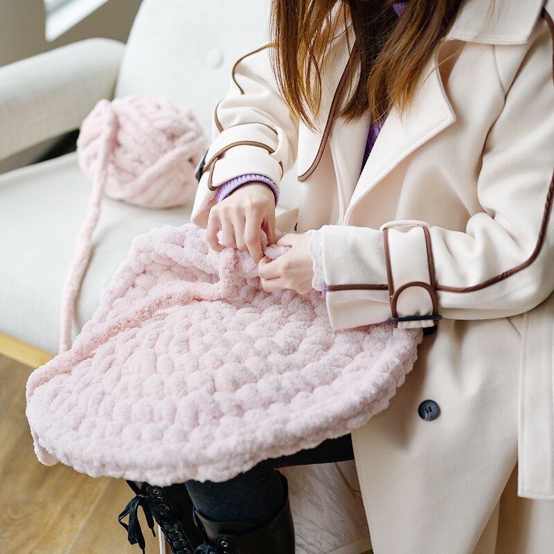 Super Bulky Chenille Yarn - Manufacturer - Plush Variegated Solid Crocheting