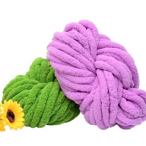 Chunky Chenille Yarn - Manufacturer - Ultra Soft Thick Blanket Weaving Ready to Ship