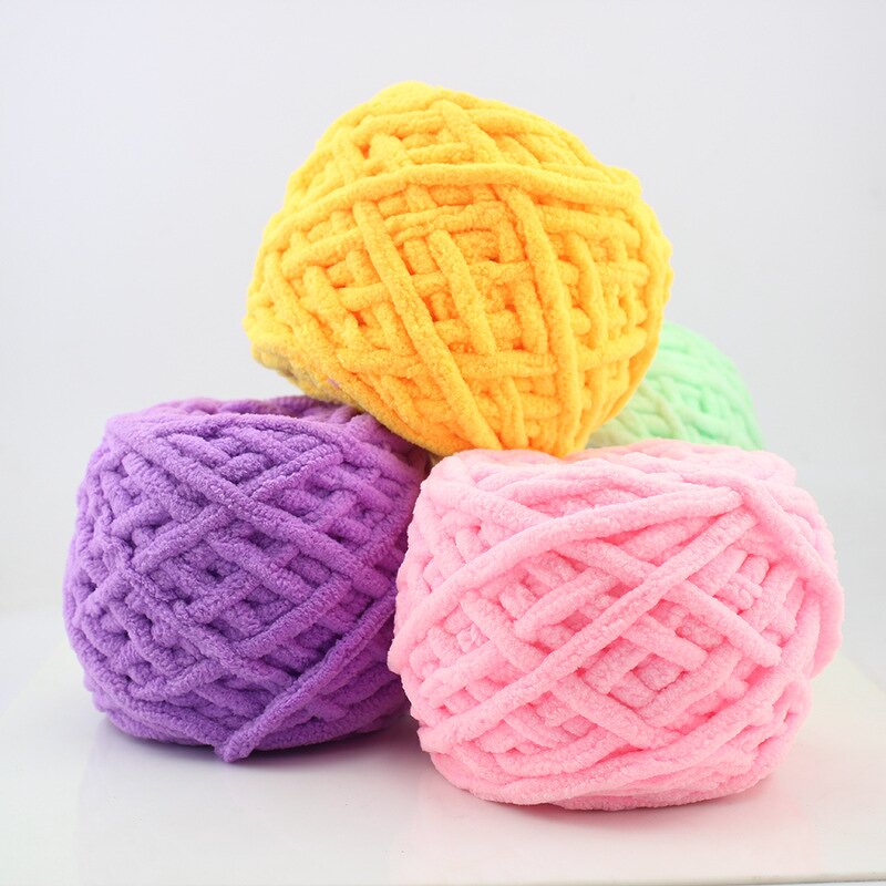 Baby Chenille Yarn - Manufacturer - 100g Wholesale Polyester Chunky Knit Crochet