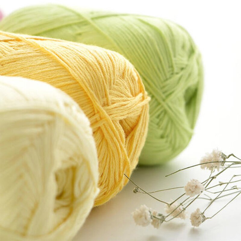Bamboo Cotton Yarn - Manufacturer - Smooth Blended Hand Knitted Crochet DIY