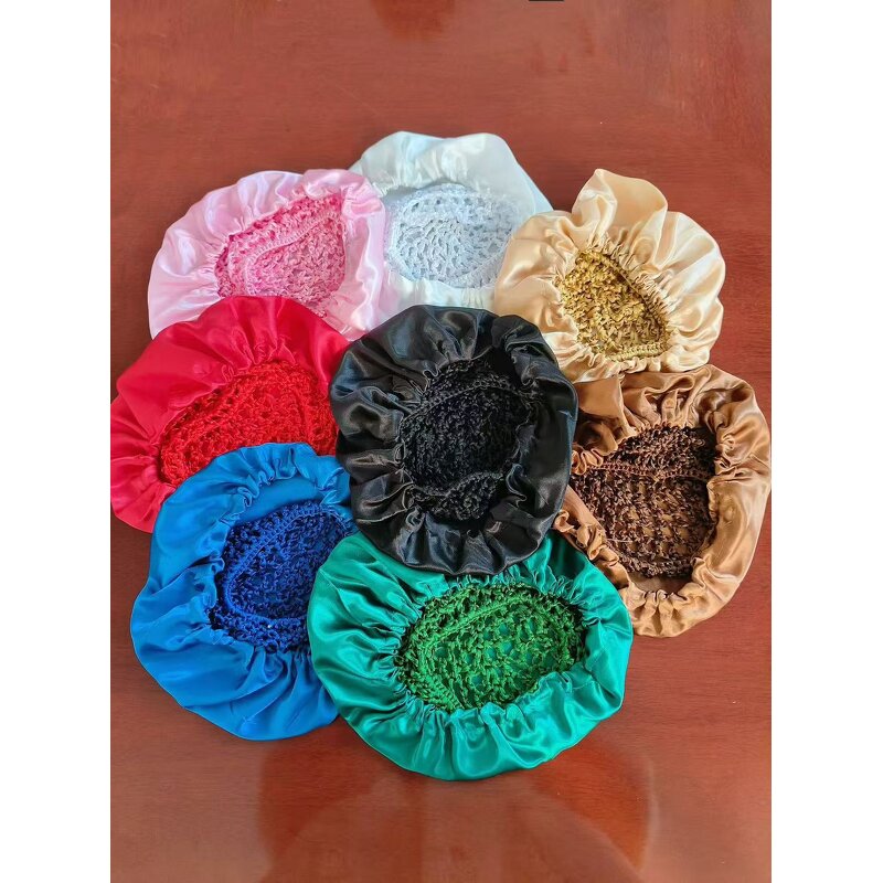 Muslim Bonnet Cap - Manufacturer - 2n1 Reversible Satin Hair Net Sleeping Cap