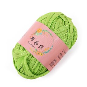 Leather T-Shirt Yarn - Manufacturer - 100g Shiny Polyester Recycled Dyed DIY Bag