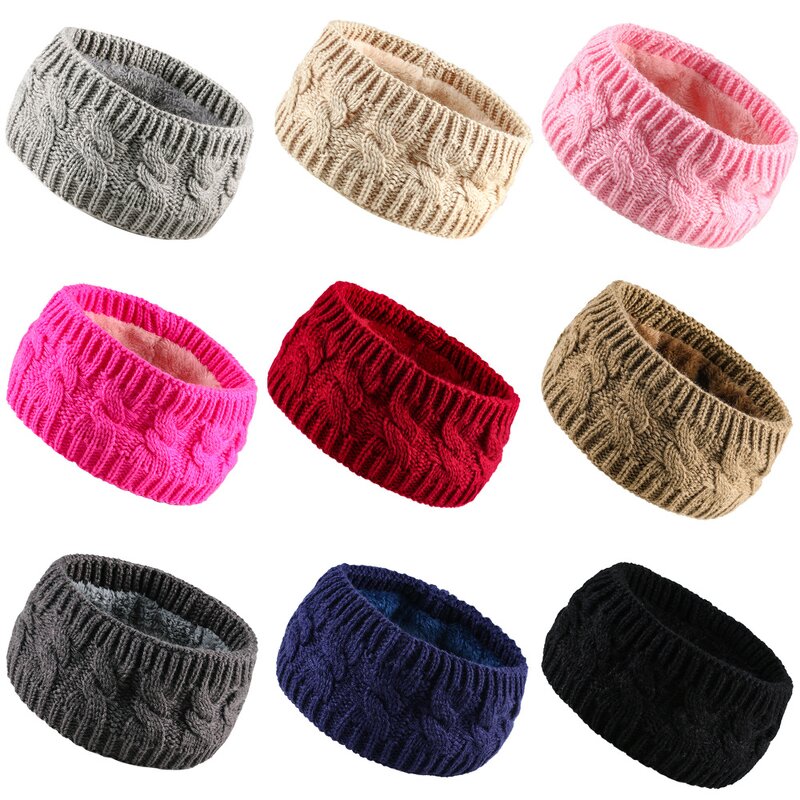 Knit Headband - Manufacturer - Women's Winter Thick Fleece Lined Ear Warmers