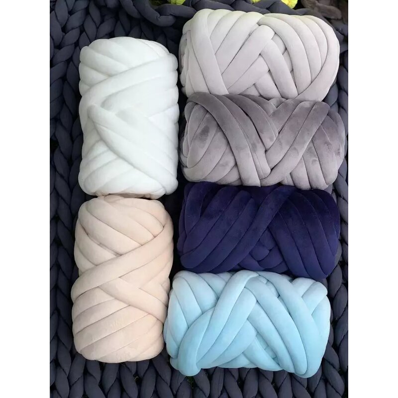 3cm Velvet Yarn - Manufacturer - Thick Tube Roving Cotton Vegan Machine Washable