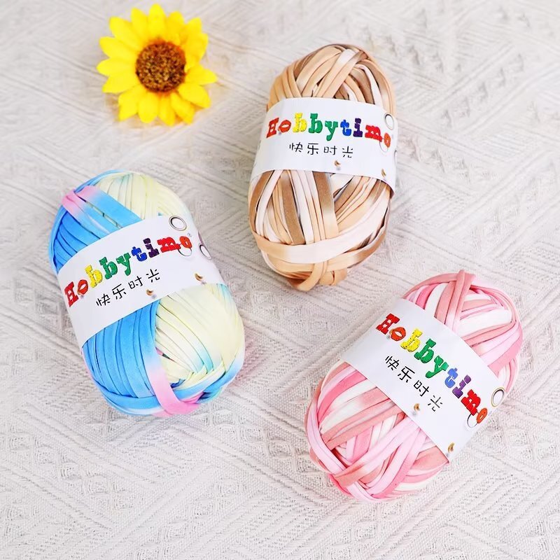 Elastic T-Shirt Yarn - Manufacturer - Super Soft Gradient Color Crochet Handbags