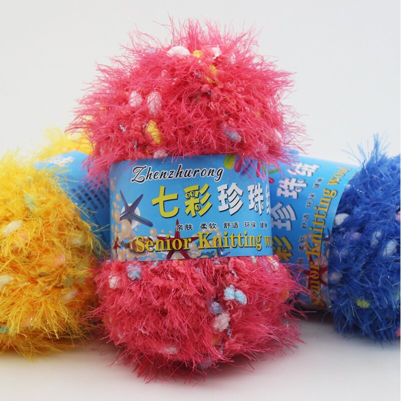 Pearl Velvet Yarn - Manufacturer - Multicolored Fluffy Dot Acrylic Crochet Knitting