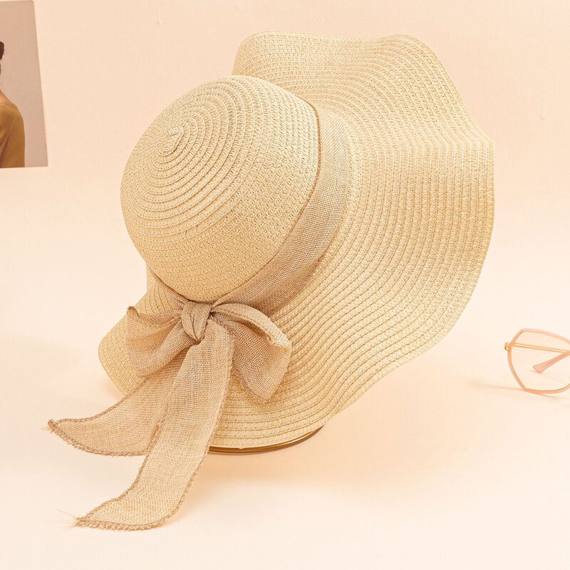 Straw Sun Hat - Manufacturer - Women's Foldable Wide Brim Beach Cowboy Outdoor