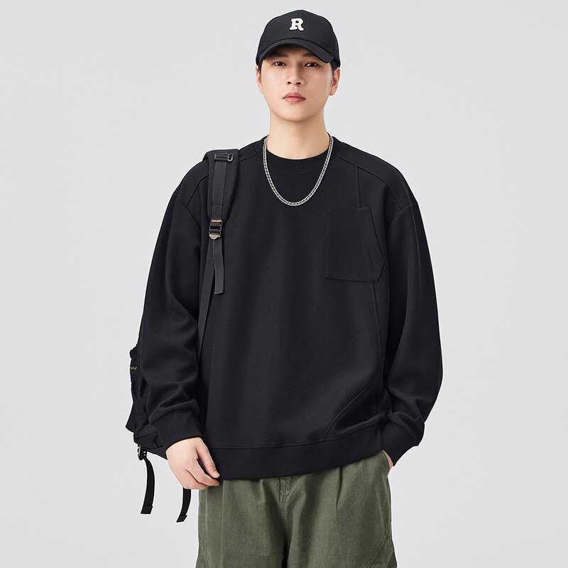 Men's Sweatshirt - Manufacturer - Spring Autumn Heavy Neck American Stitching