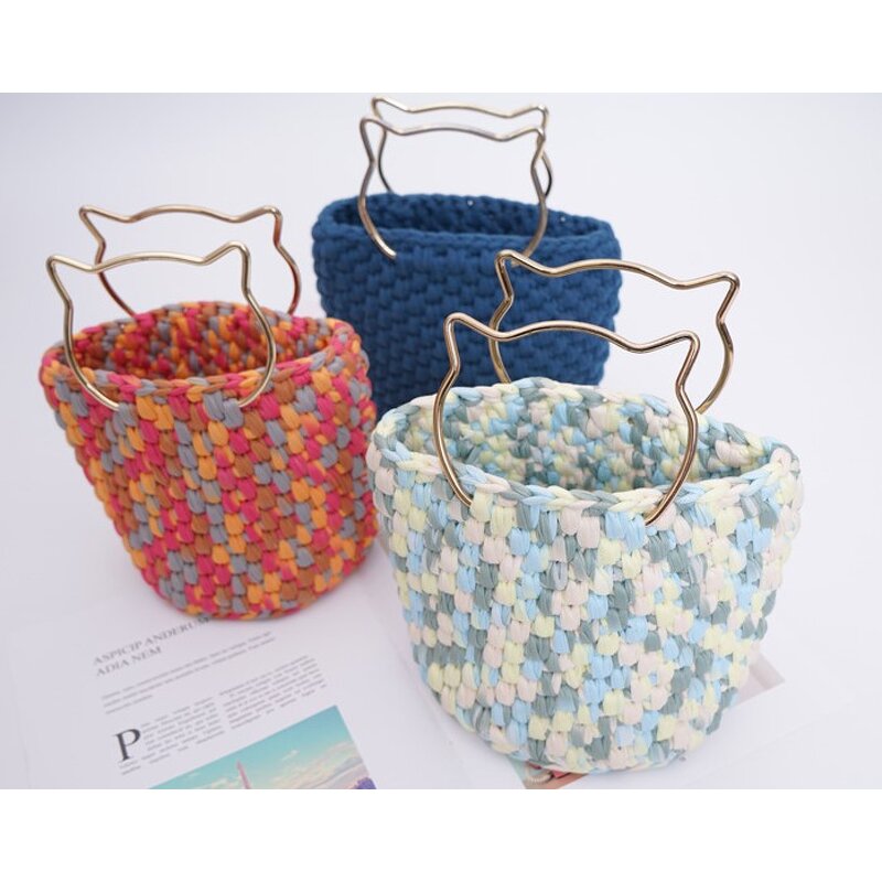 T-shirt Yarn - Manufacturer - Dyed Colorful Blended Gradient Crochet Bag DIY