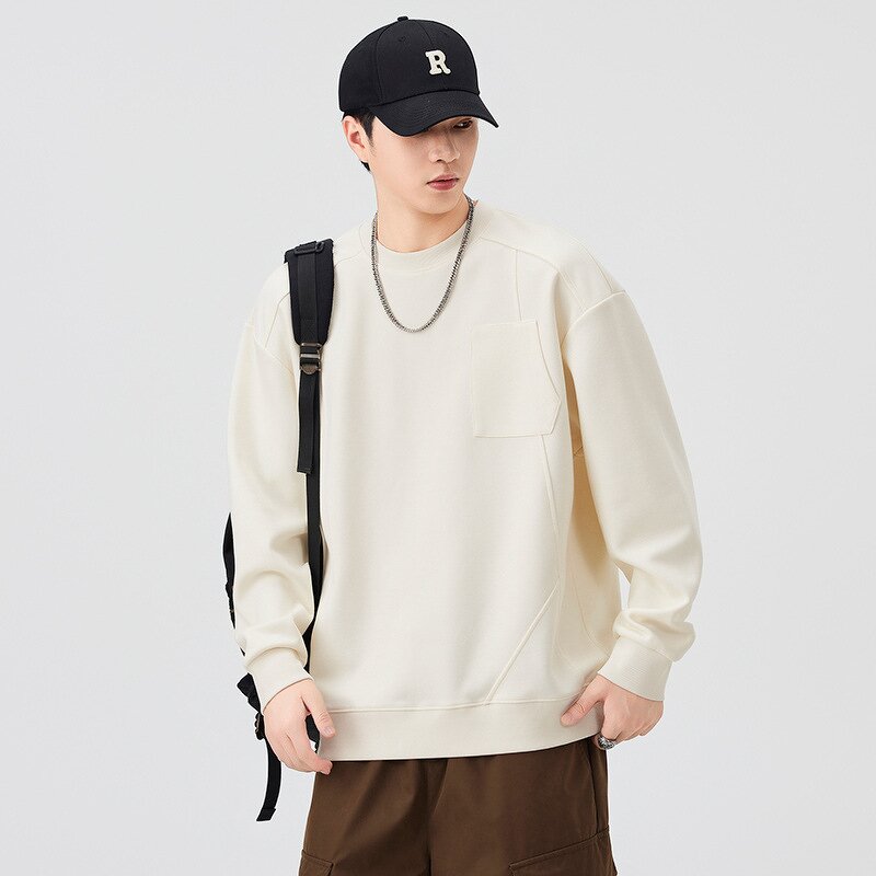 Men's Sweatshirt - Manufacturer - Spring Autumn Heavy Neck American Stitching