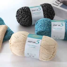 Hand Knitting Yarn - Manufacturer - 5ply Combed Cotton Milk Blended 100g Dyed Ring Spun