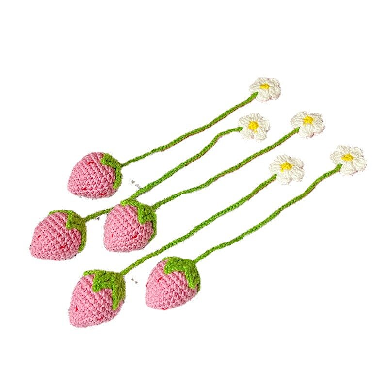 Crochet Car Charm - Manufacturer - Strawberry Plant Hanger Rear View Mirror