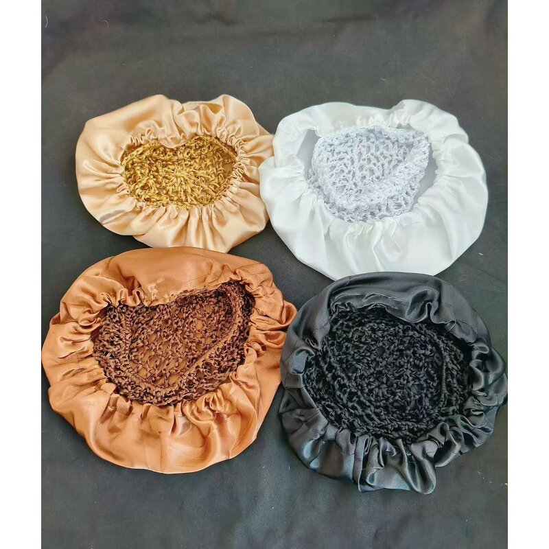 Muslim Bonnet Cap - Manufacturer - 2n1 Reversible Satin Hair Net Sleeping Cap