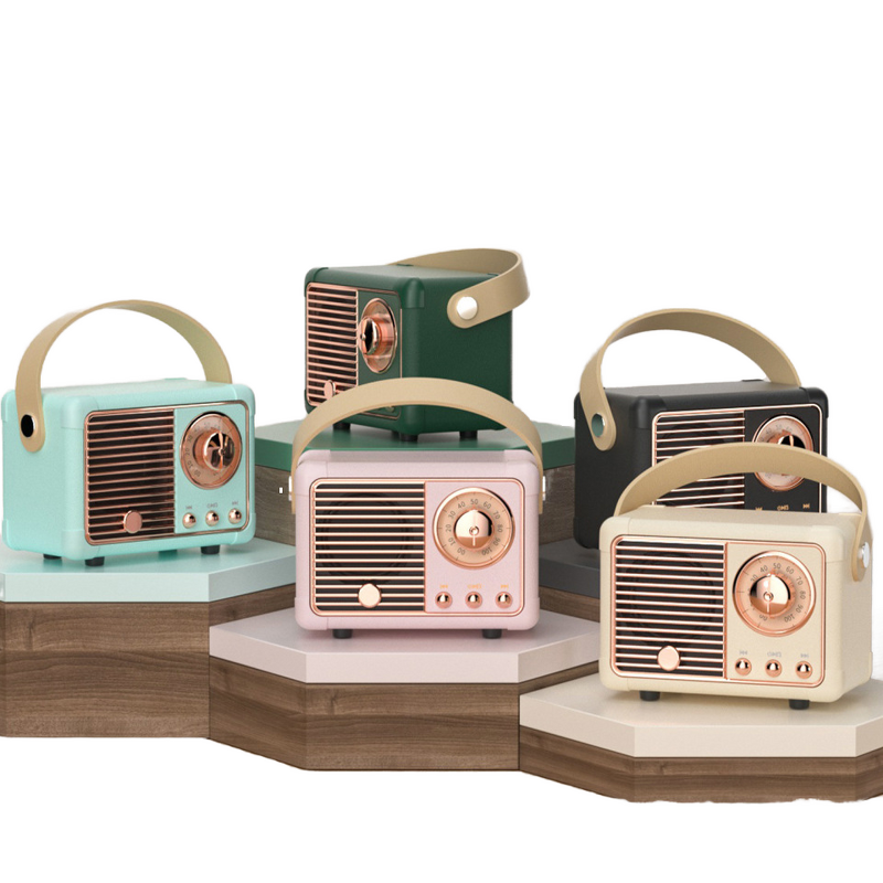 BT Speaker Manufacturer - Retro Portable Mini Stereo Bass Hand-Free Call Promotional Gift