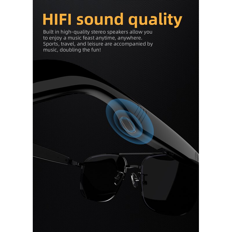 Smart Glasses Manufacturer - SG-13pro Wireless Headphones Multi-functional for Travel