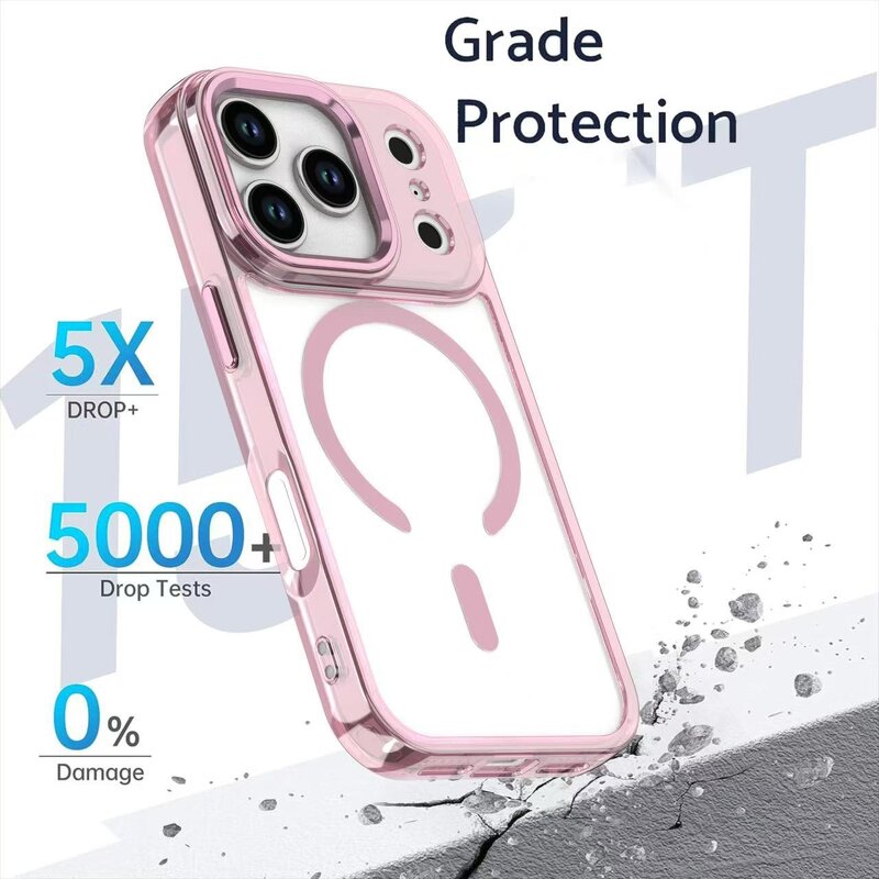 Phone Case Manufacturer - Clear Transparent Shockproof Magnetic for iPhone 16 17 Air Pro Max