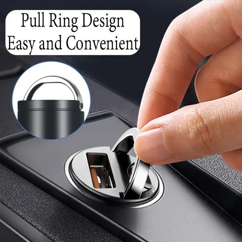 Car Charger Manufacturer - PD 30w Dual USB + Type C QC3.0 Fast with Pull Ring