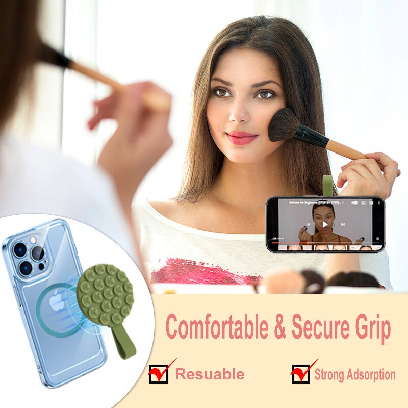 Phone Stand Manufacturer - Strong Grip Silicone Magnetic Case with Suction Cups