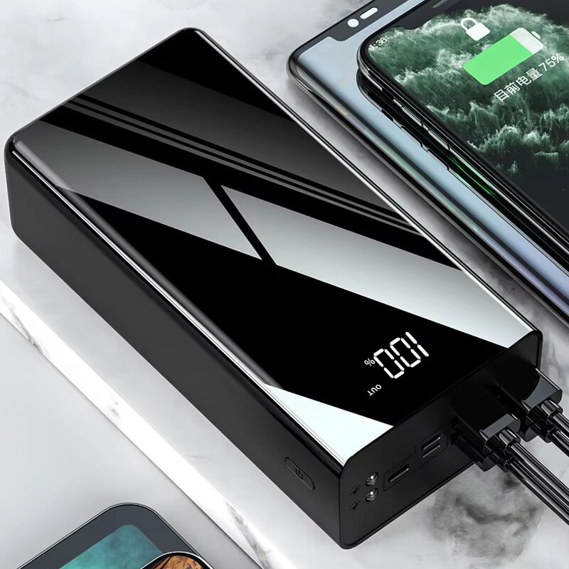 Power Bank Manufacturer - 50000mah Mirror Finish Fast with 4 Output for Multi Devices