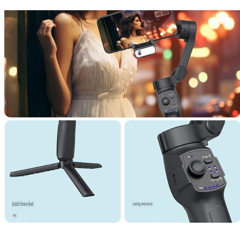 Gimbal Stabilizer Manufacturer - All Direction Rotation Foldable AI Auto Face Tracking with Tripod