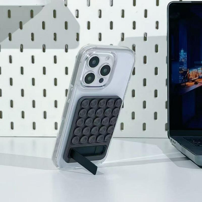 Phone Holder Manufacturer - Customize Silicone Suction with Back Adhesive Folding Stand