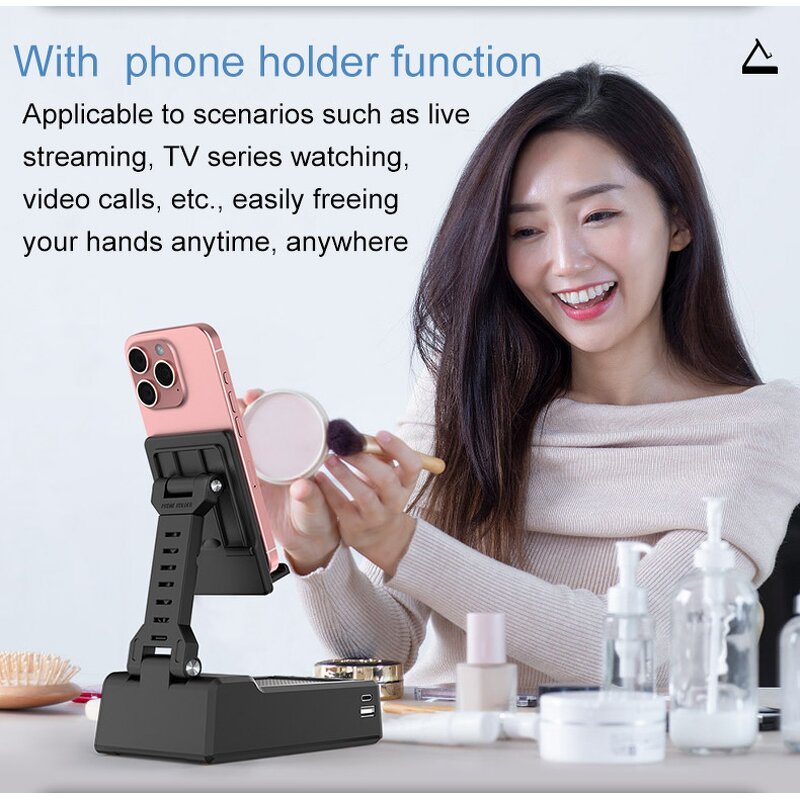 Power Bank Manufacturer - 5000mAh Rechargeable with Wireless Speaker & Folding Phone Holder Stand