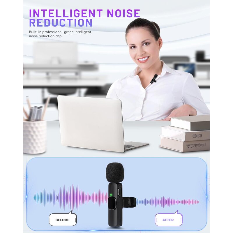 Lavalier Microphone Manufacturer - K8 Wireless Clip for Interview Single for Tiktok Live Stream